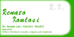renato komlosi business card